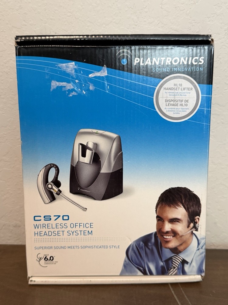 Plantronics CS70 Silver/Black Ear-Hook Headsets