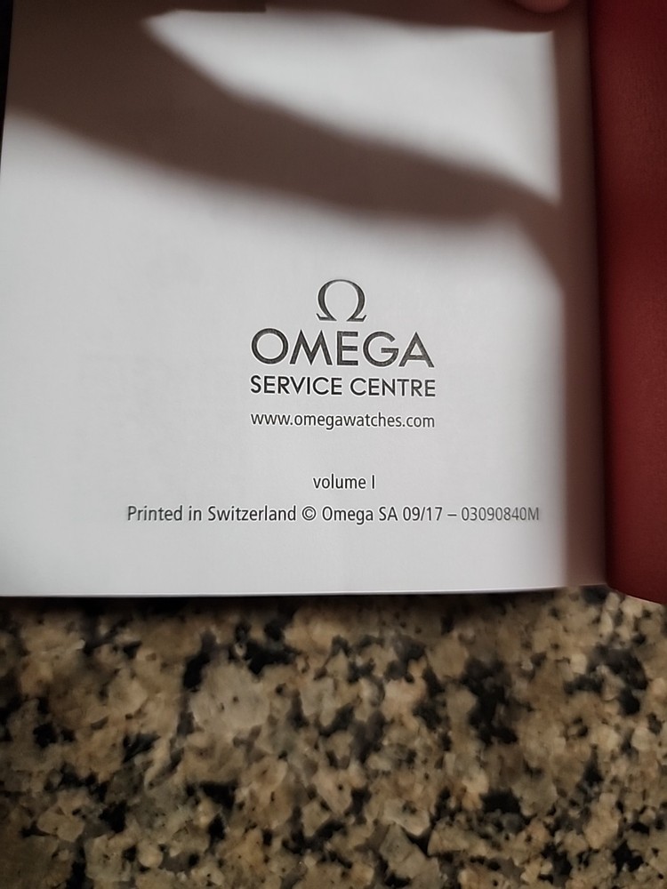 Omega Operating Instructions Booklet Manual