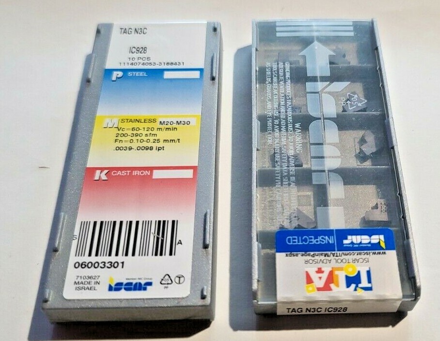 TAG N3C IC928 ISCAR *** 10 INSERTS *** FACTORY PACK ***