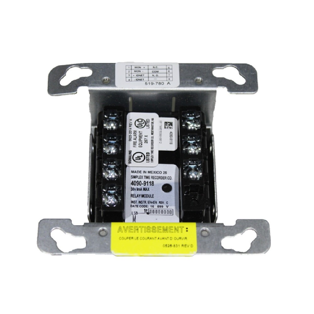 SIMPLEX 4090-9118 - IDNET Fire Alarm Relay Module 0617996
