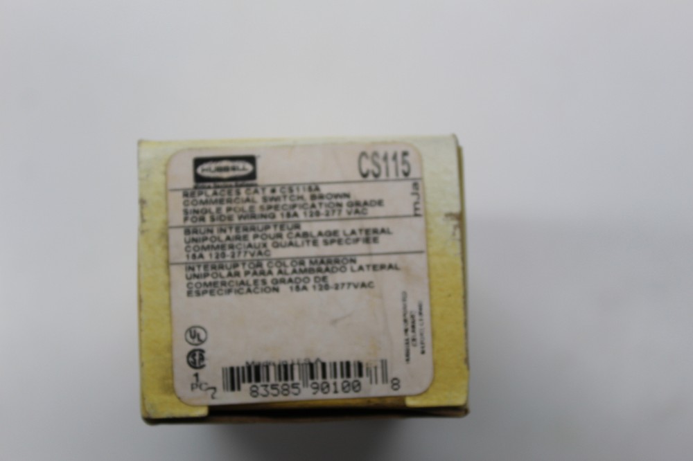 HUBBELL CS115 SINGLE POLE SWITCH NSMP