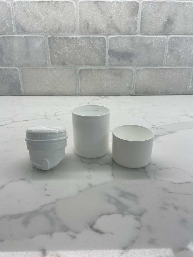 50 ml white plastic airless pump jar/container