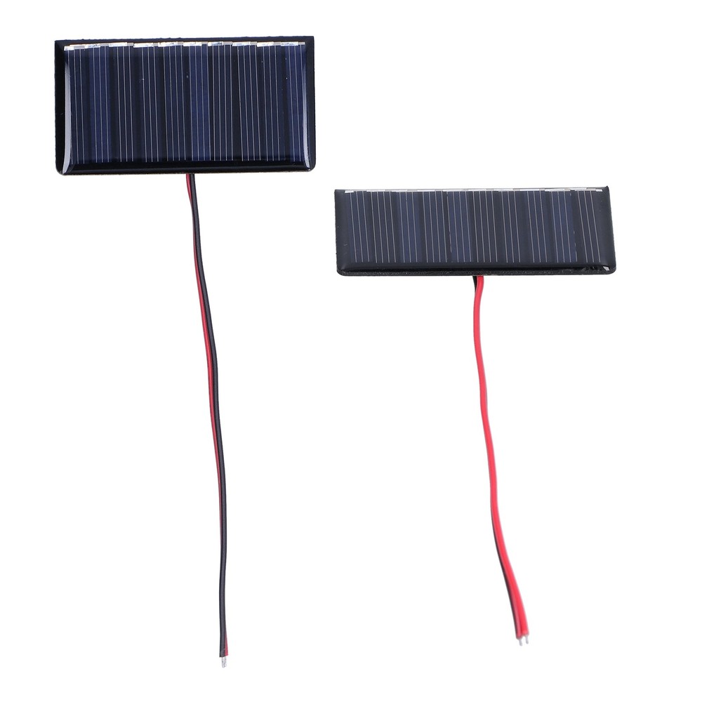2Pcs Solar Panel Module Polysilicon Micro Mini Glue Power Solar Cells New