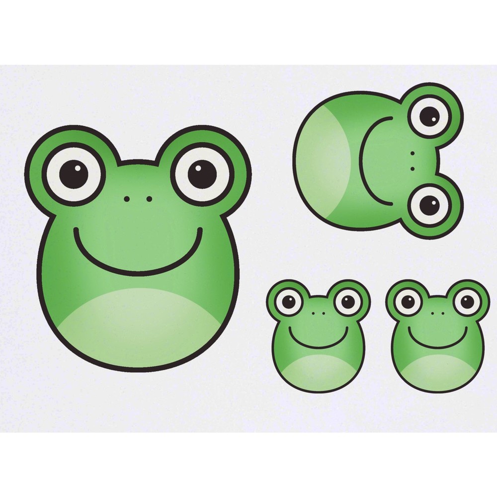 4 x 'Frog Head' Temporary Tattoos / Transfers (TO00007397)