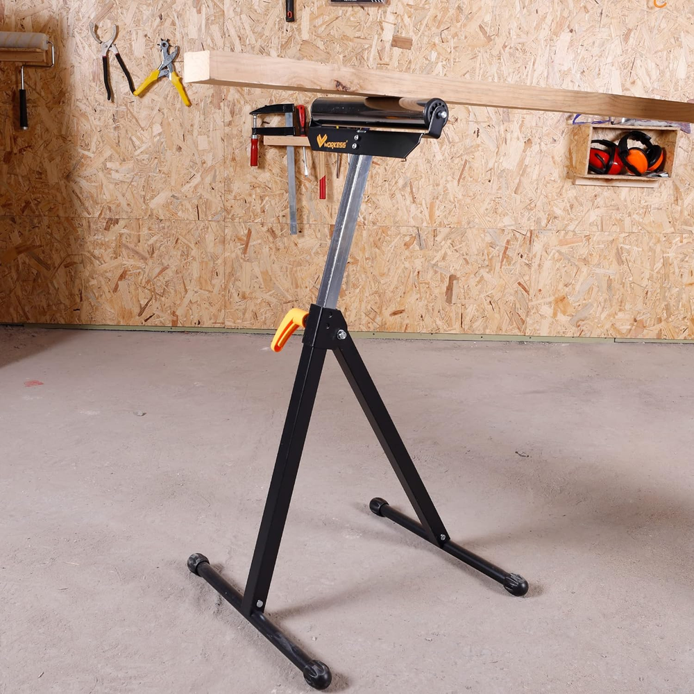 Roller Miter Saw Support Stand 2 Pc Pack Folding Tool Table Workbench Adjustable