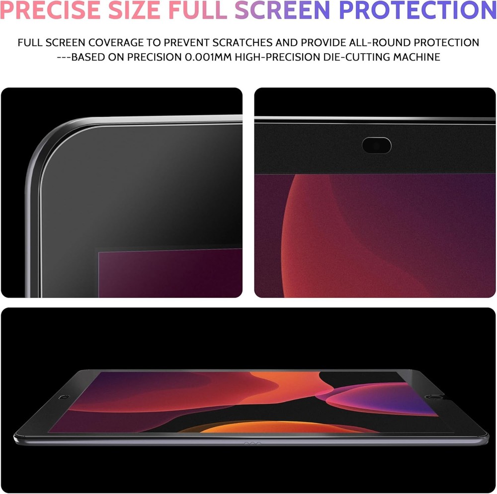 2 Pack Like Paper Screen Protector for iPad 10.2''(iPad 7/8/9th）, transparent
