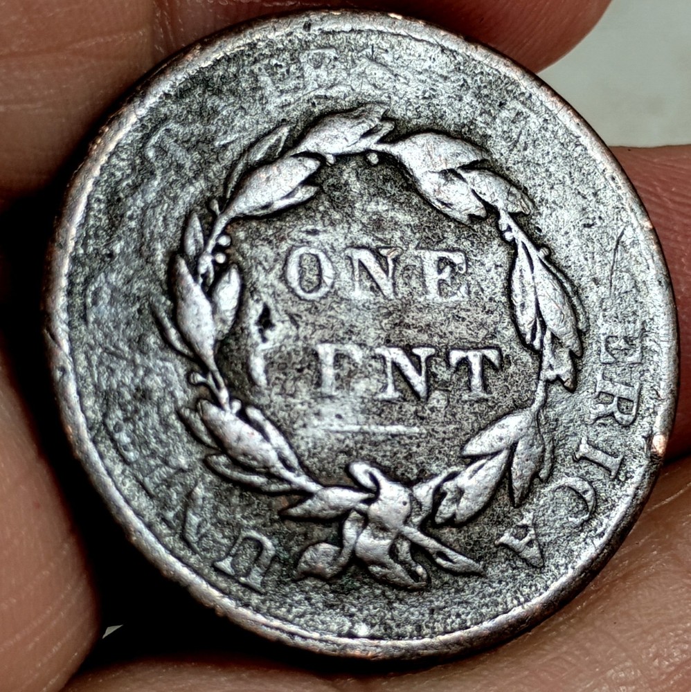 1837 "Probably" Matron Head Large Cent- Beaded Cords, Small Letters