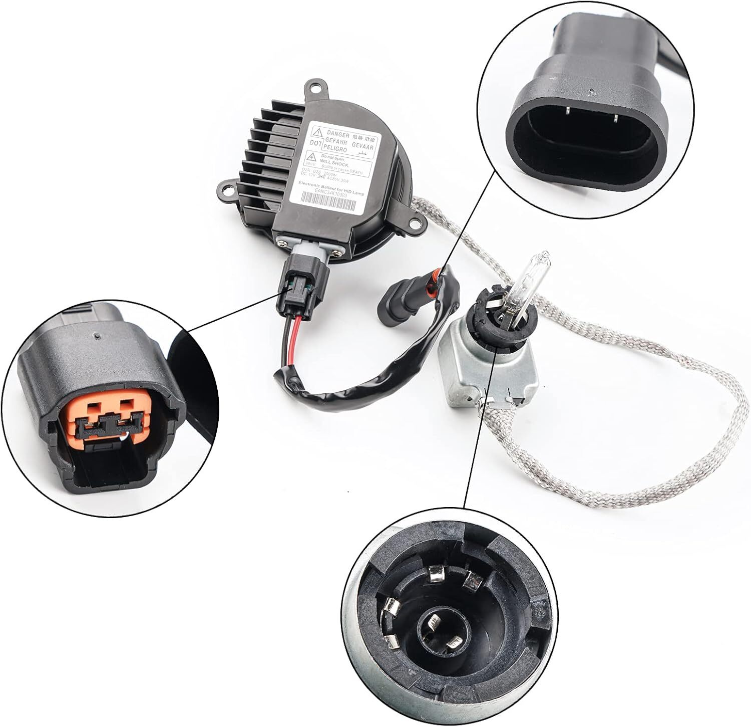 Xenon Ballast Igniter HID D2S Bulb Kit For 2007-2015 Infiniti G35 G37 Q40 Q50