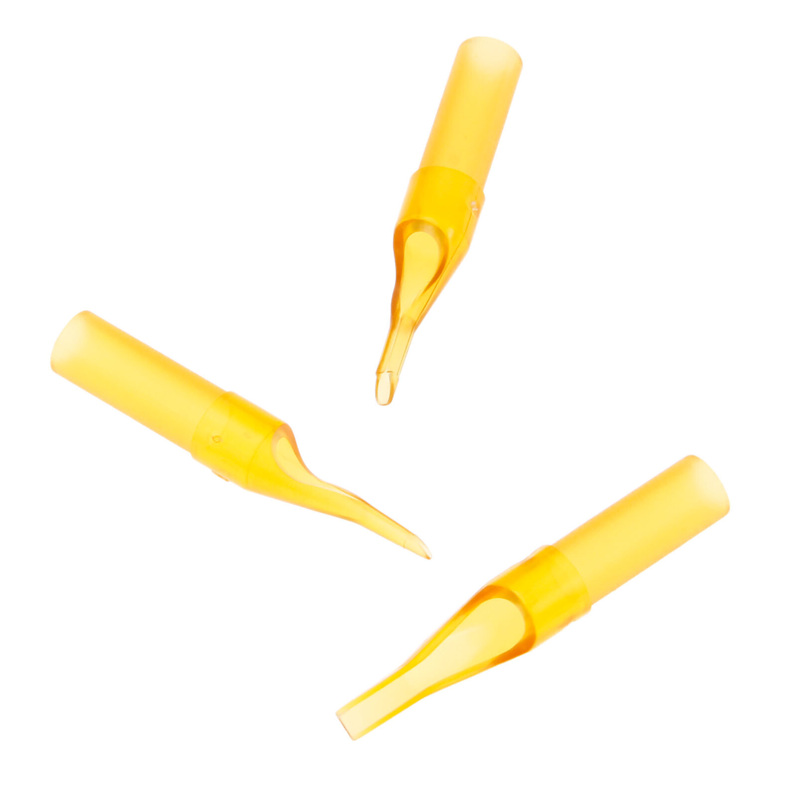 10x Tattoo Disposable Tips 3/5/7/9/11RL Tattoo Machine Nozzle Needle Tube Yellow