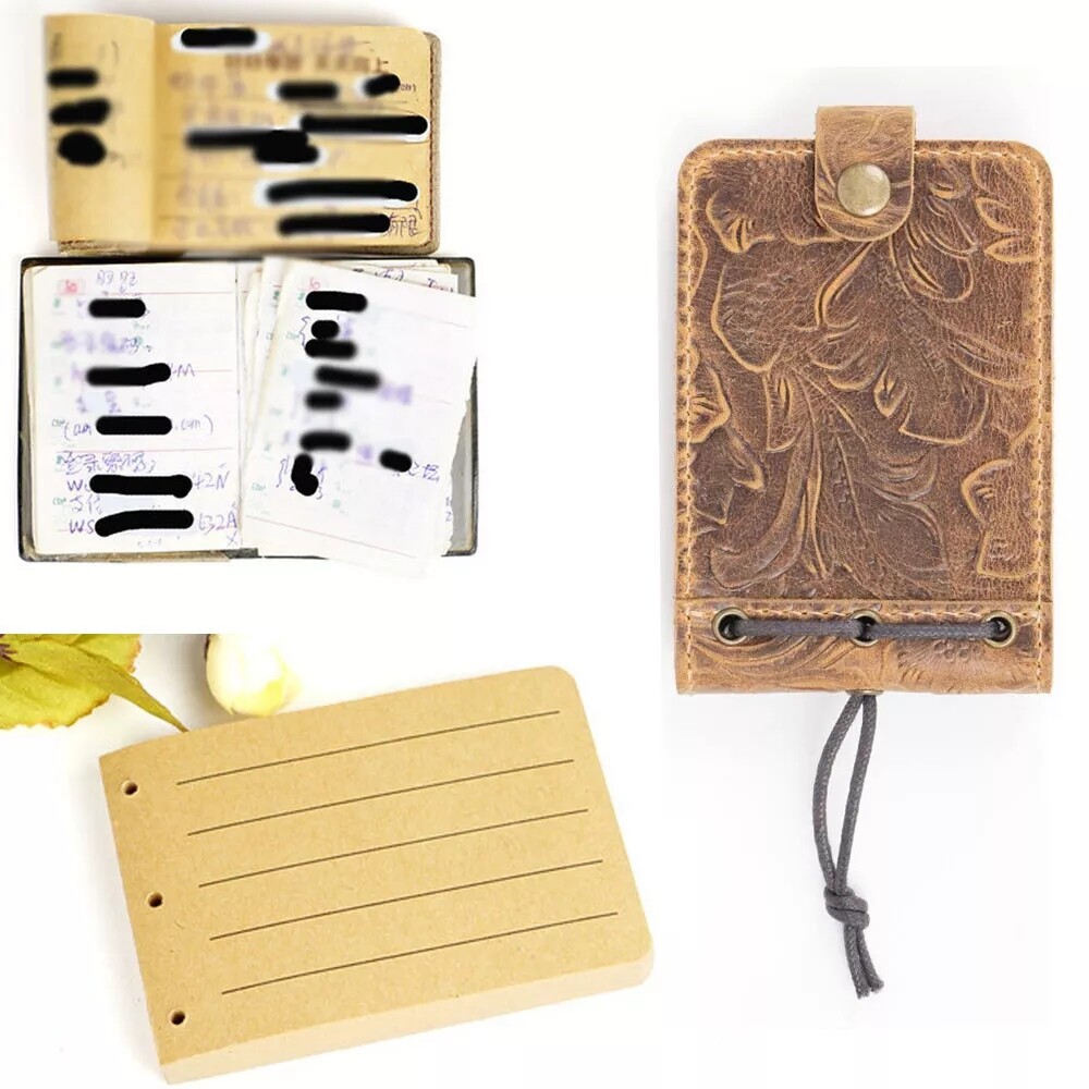 Handmade Vintage Leather Journal Notebook For Writing Portable Pocket Notebook