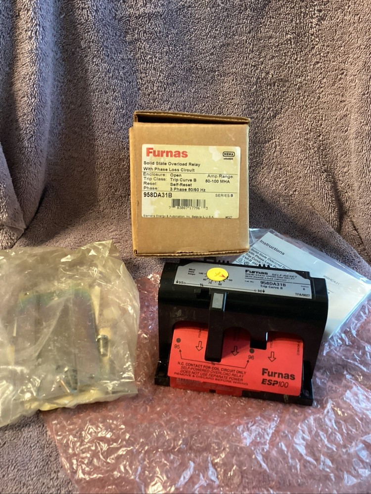 FURNAS..SELF-RESET Solid-State Overload Relay… 958DA31….Ser. B…NEW😀