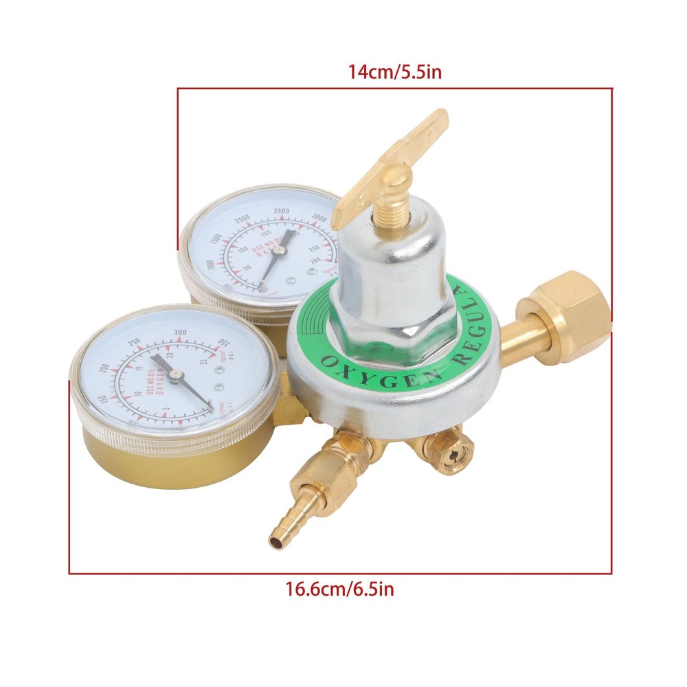 CGA 540 Oxygen Gas Welding Regulator Pressure Gauge Type Solid Brass