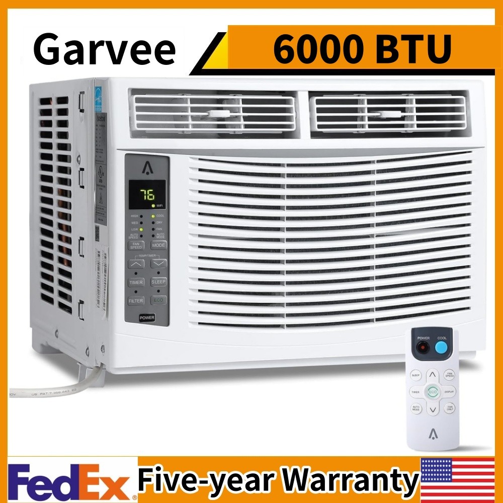 ☑️6000 BTU Window Air Conditioner Window AC Unit W/Remote Control Timer Function