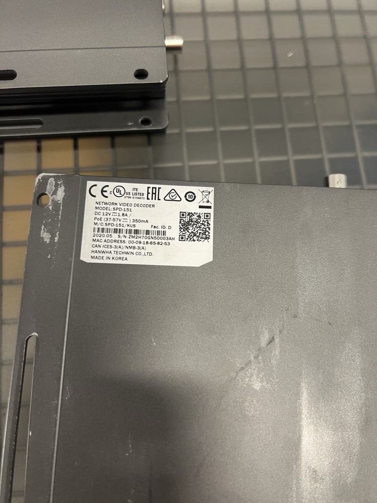 WISENET SPD-151 Network Video Decoder 4K