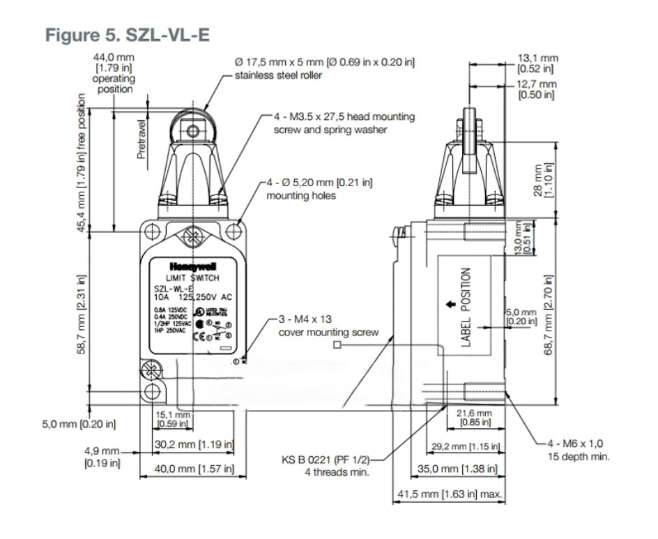 1PC NEW Honeywell Limit switch SZL-WL-E #LL