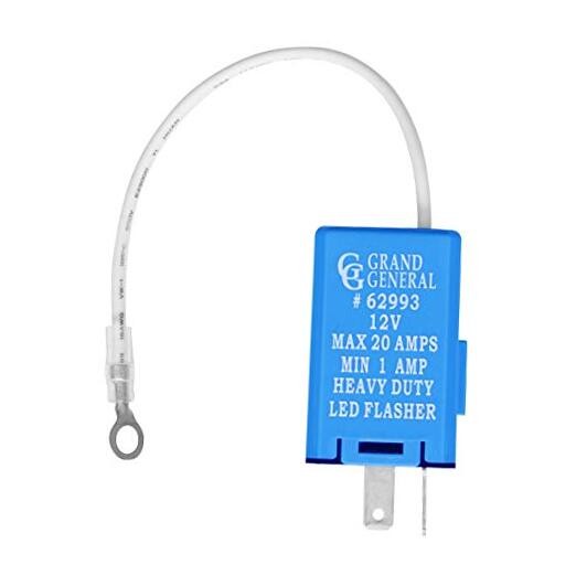 62993 Electronic Flasher (Rectangle, 2Pin with Ground, 12V, 20Amp)