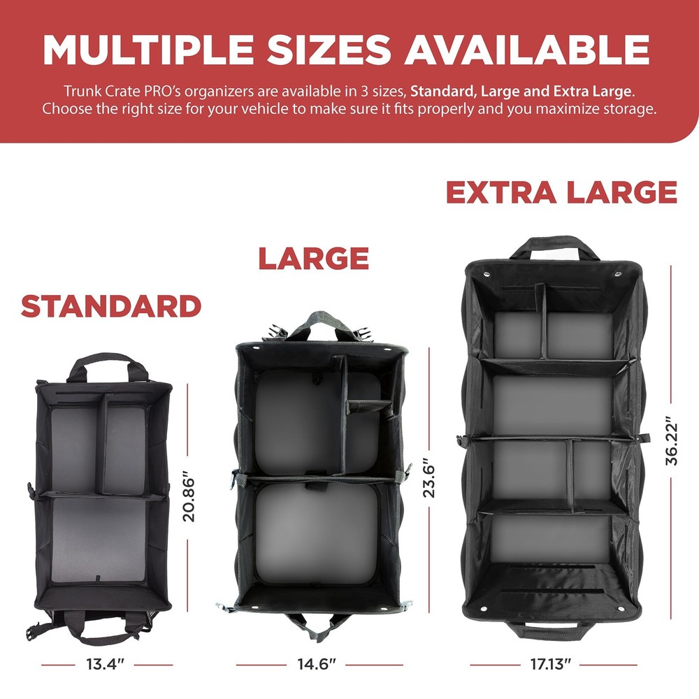 Adjustable Car Storage Organizer with Multi Compartments Portable SUV Trunk