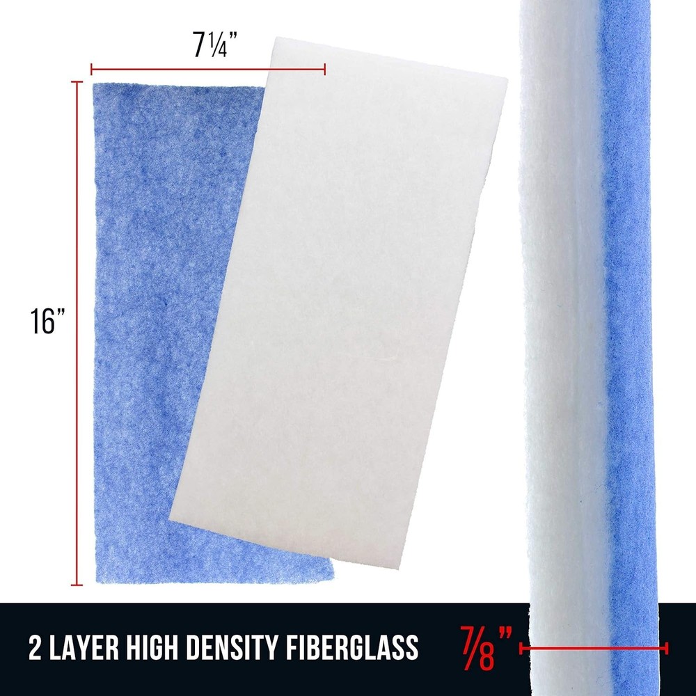 Versatile Airbrush Spray Booth Filter Compatible with Top Models - 16" x 7.25"