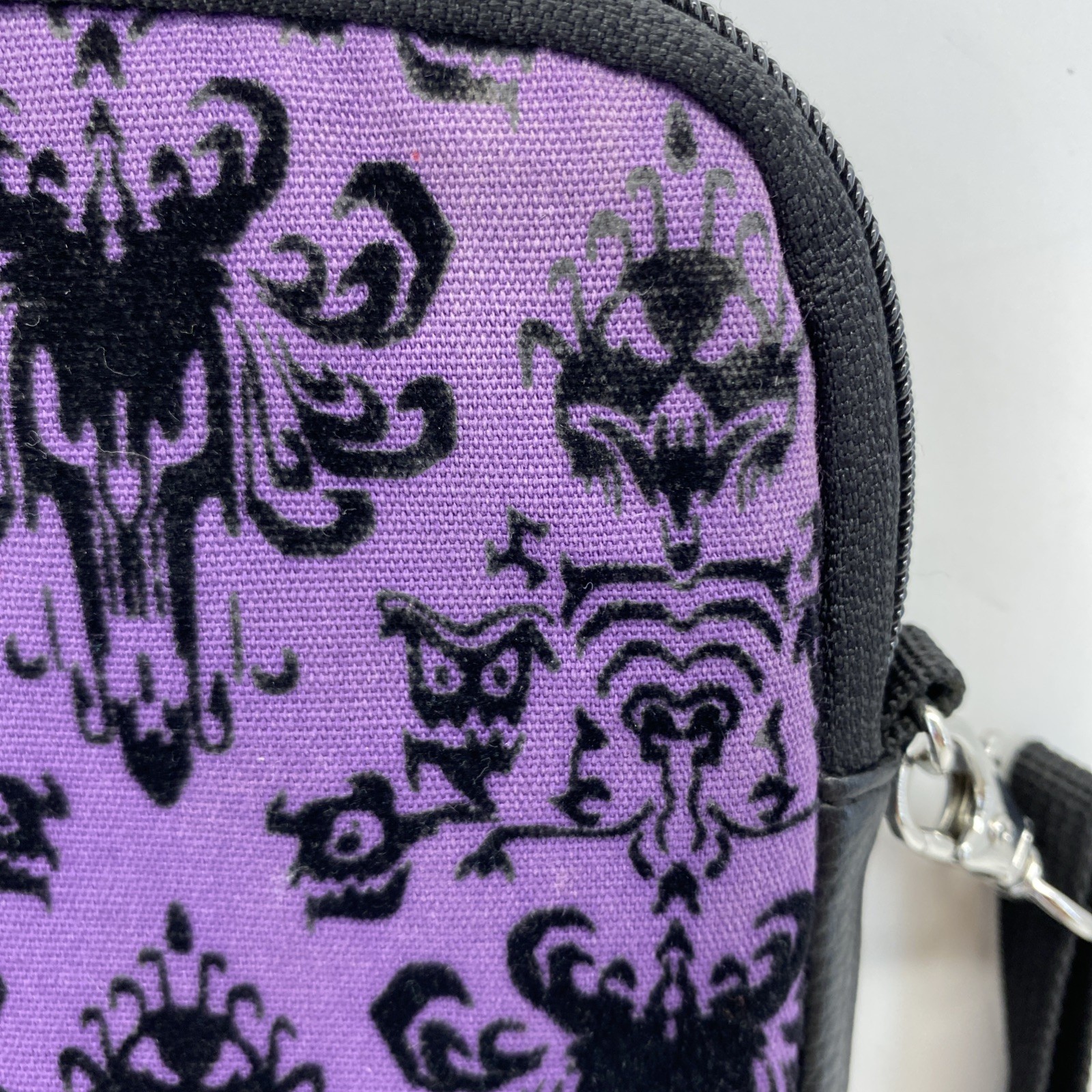 Disney Parks Haunted Mansion Wallpaper Crossbody Bag Purse Adjustable Strap