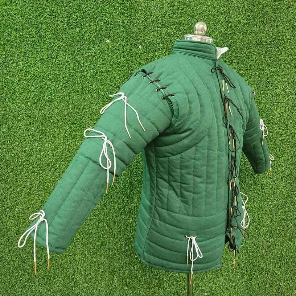 Halloween Medieval Arming Doublet Gambeson Quilted Armor Aketon Costume Jacket