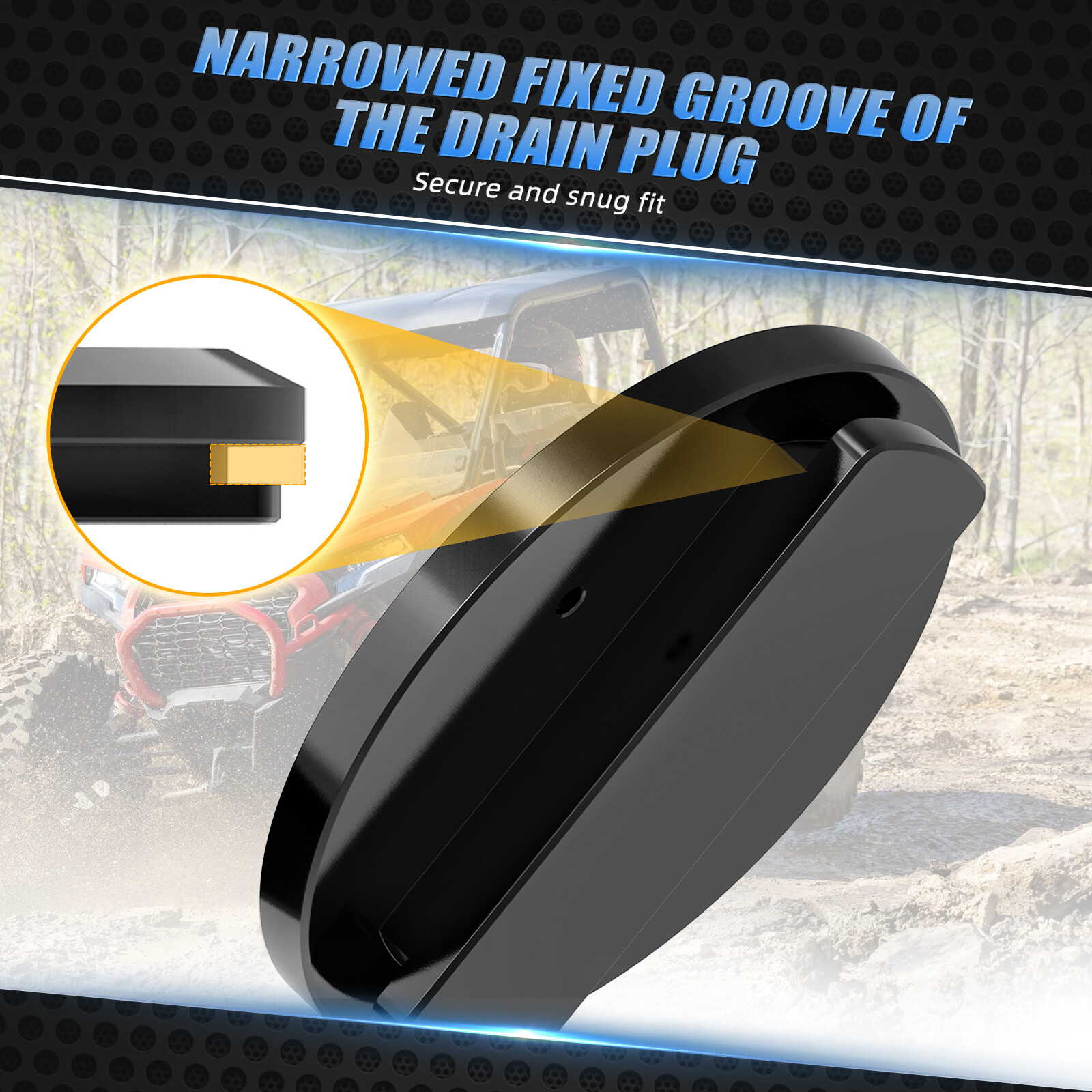 NICECNC 1Pair Floor Drain Plugs For Polaris RZR XP 1000 2014-2023 #5414694