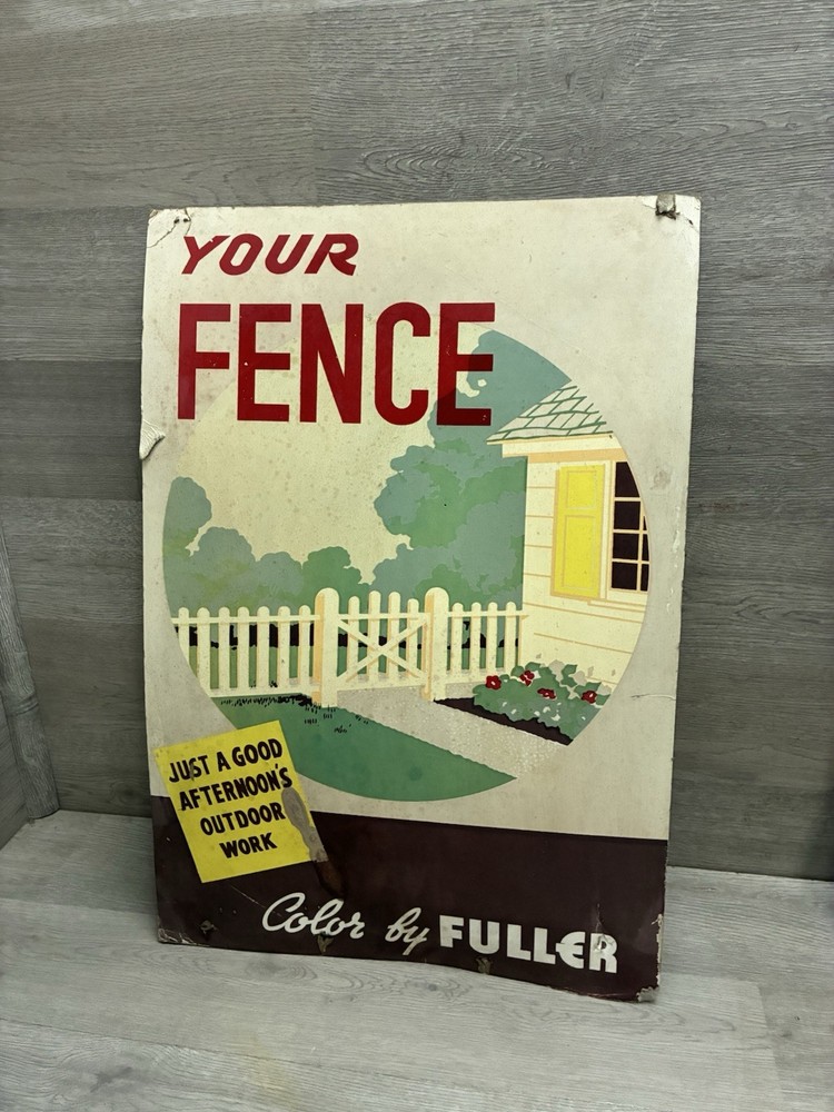 HTF Fuller Paint Advertising Display Sign MCM Decor Look!