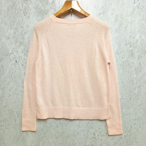 GAP Crew Neck Sweater Long Sleeve Simple Pink