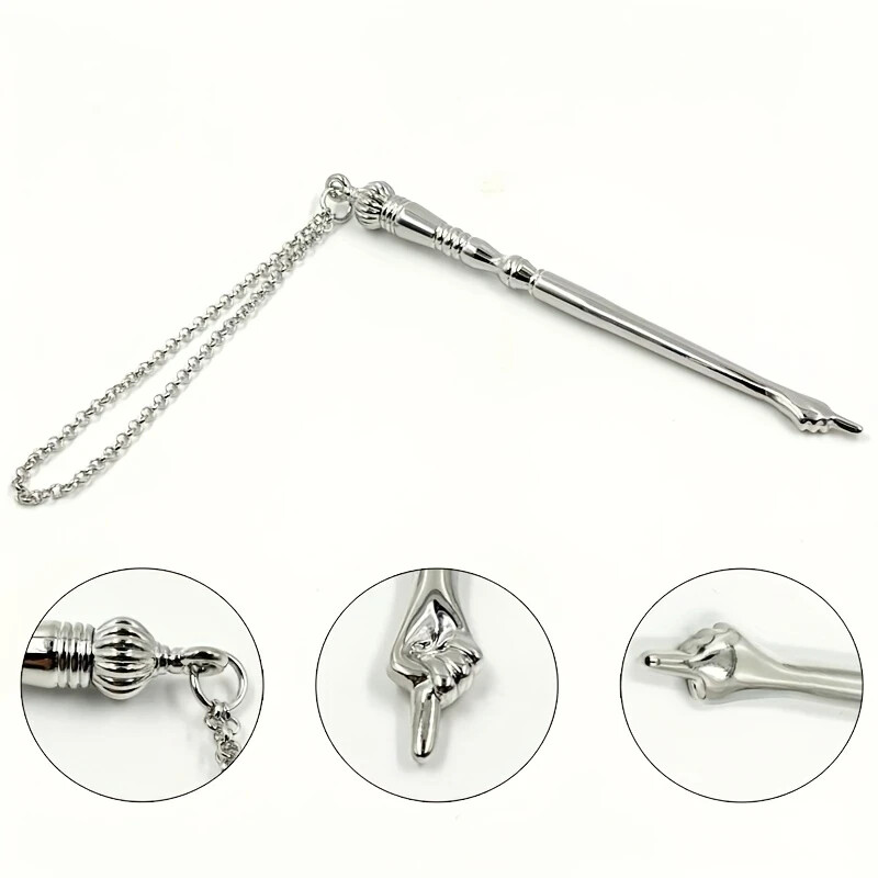 Elegant Metal Torah Pointer Reading Tool - Silvery Onion Design