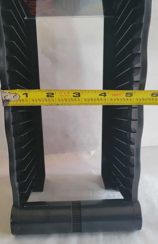 CD RACK Holds 20 CDs FISCHER PLASTIC Black