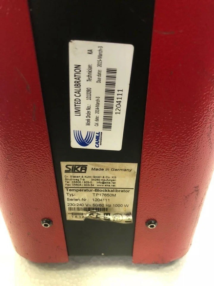 SIKA TEMPRATURE CALIBRATOR MODEL TP17650M
