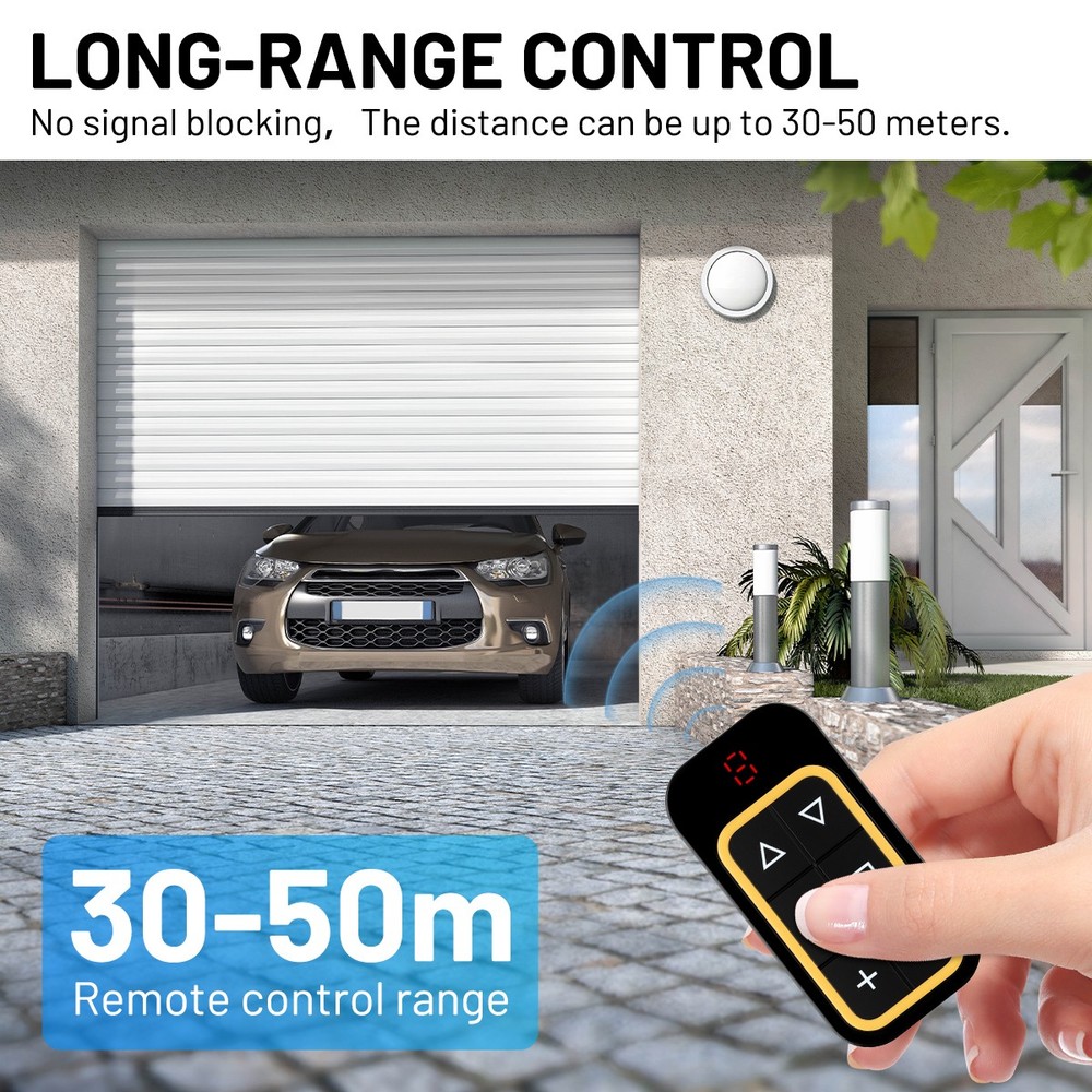Universal 8-in-1 Garage Gate Remote Control 300-915MHz Rechargeable Controller