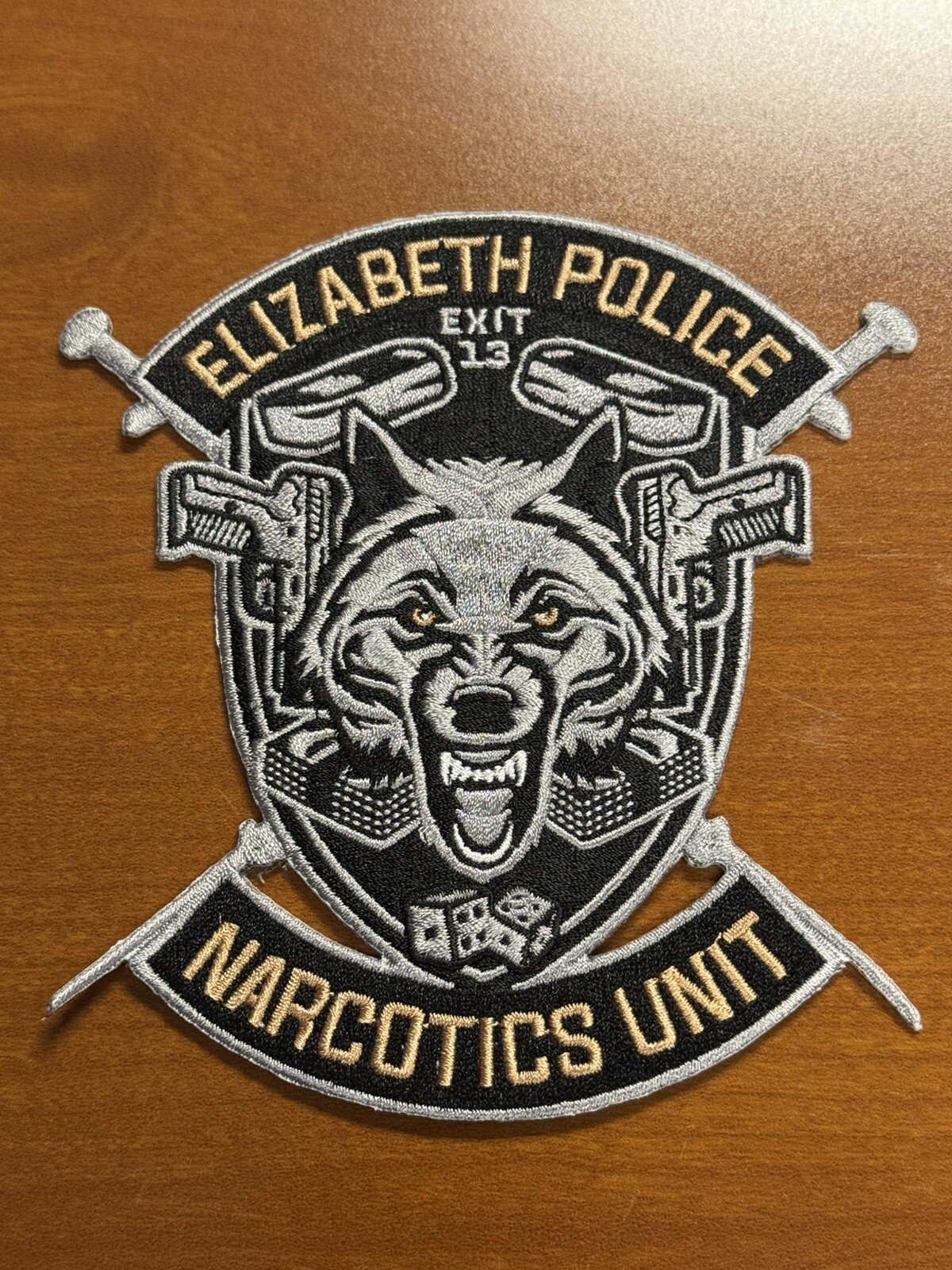 Elizabeth Police Department New Jersey PD Narcotics Unit Challenge Coin Patch NJ