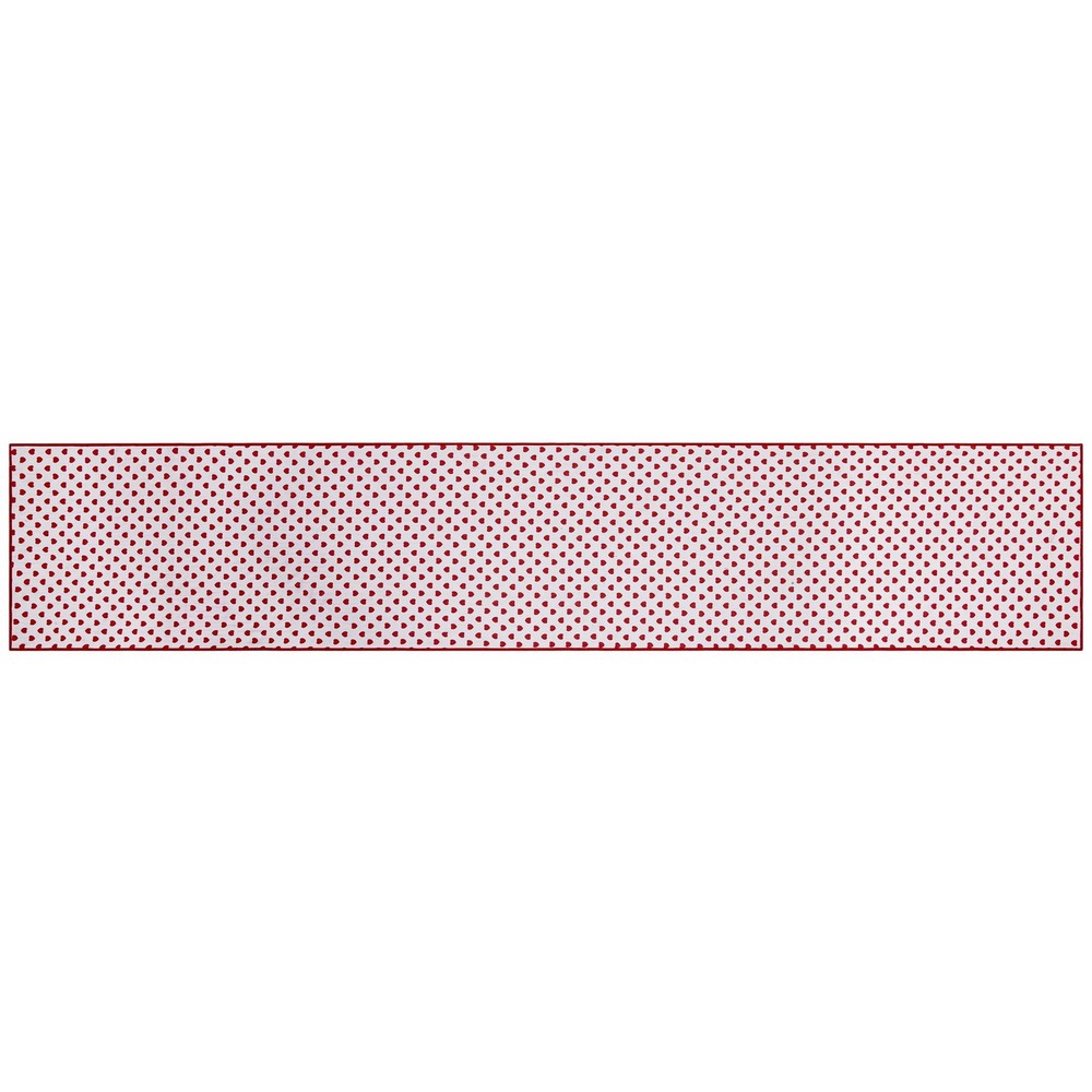 Reversible Hearts Table Runner Cotton