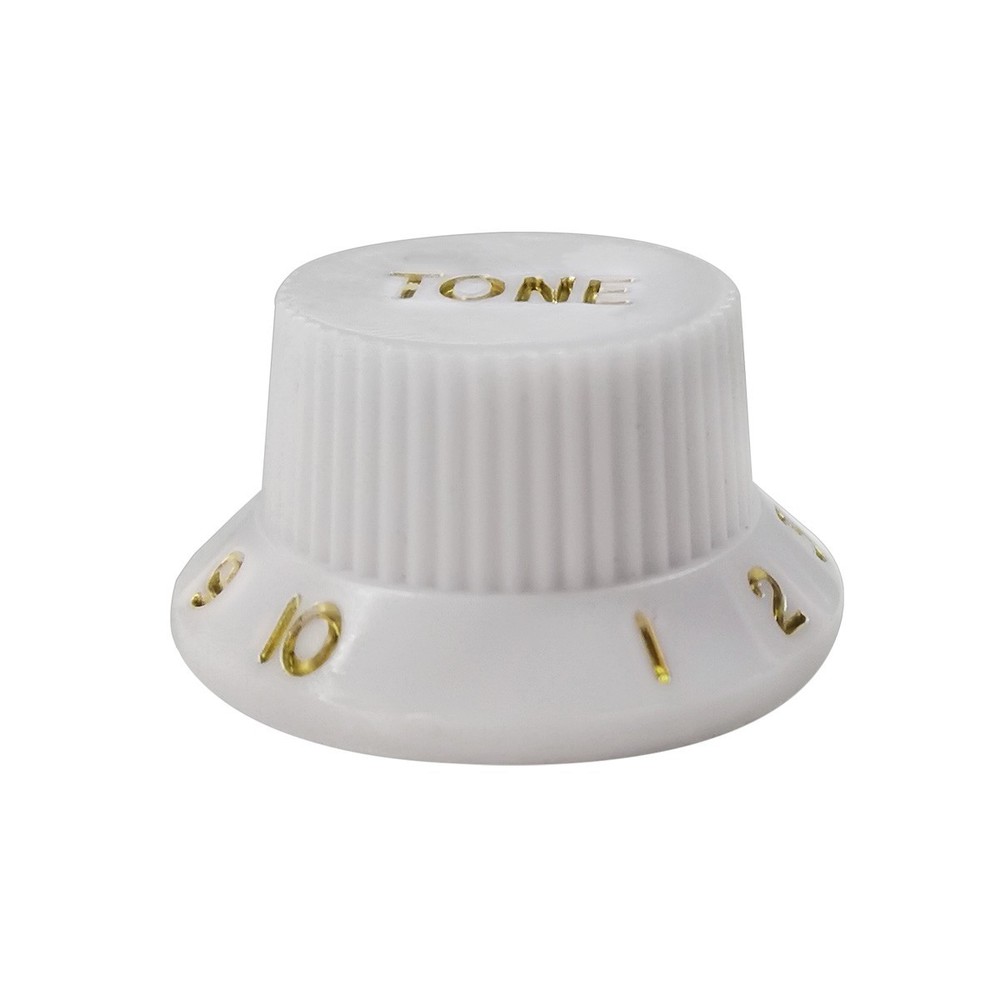 Sets of White 100 Volume & 100 Tone Knobs FD ST Style Guitar Knobs Plastic