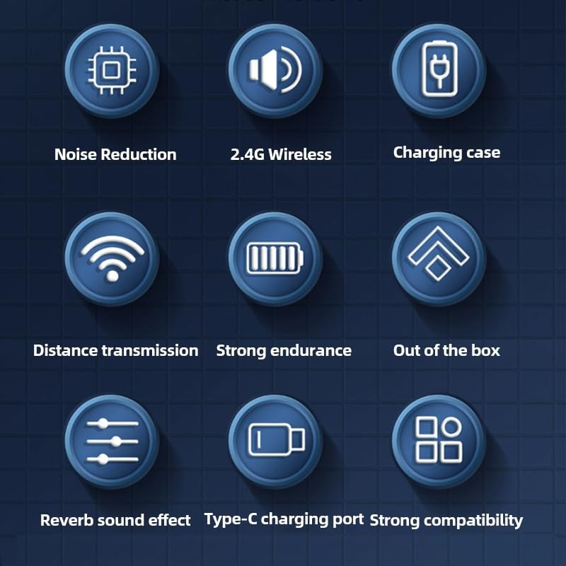 Magnetic Wireless Lavalier Mic for Android, iPhone(2 TX+1 RX+Charging Case), ...