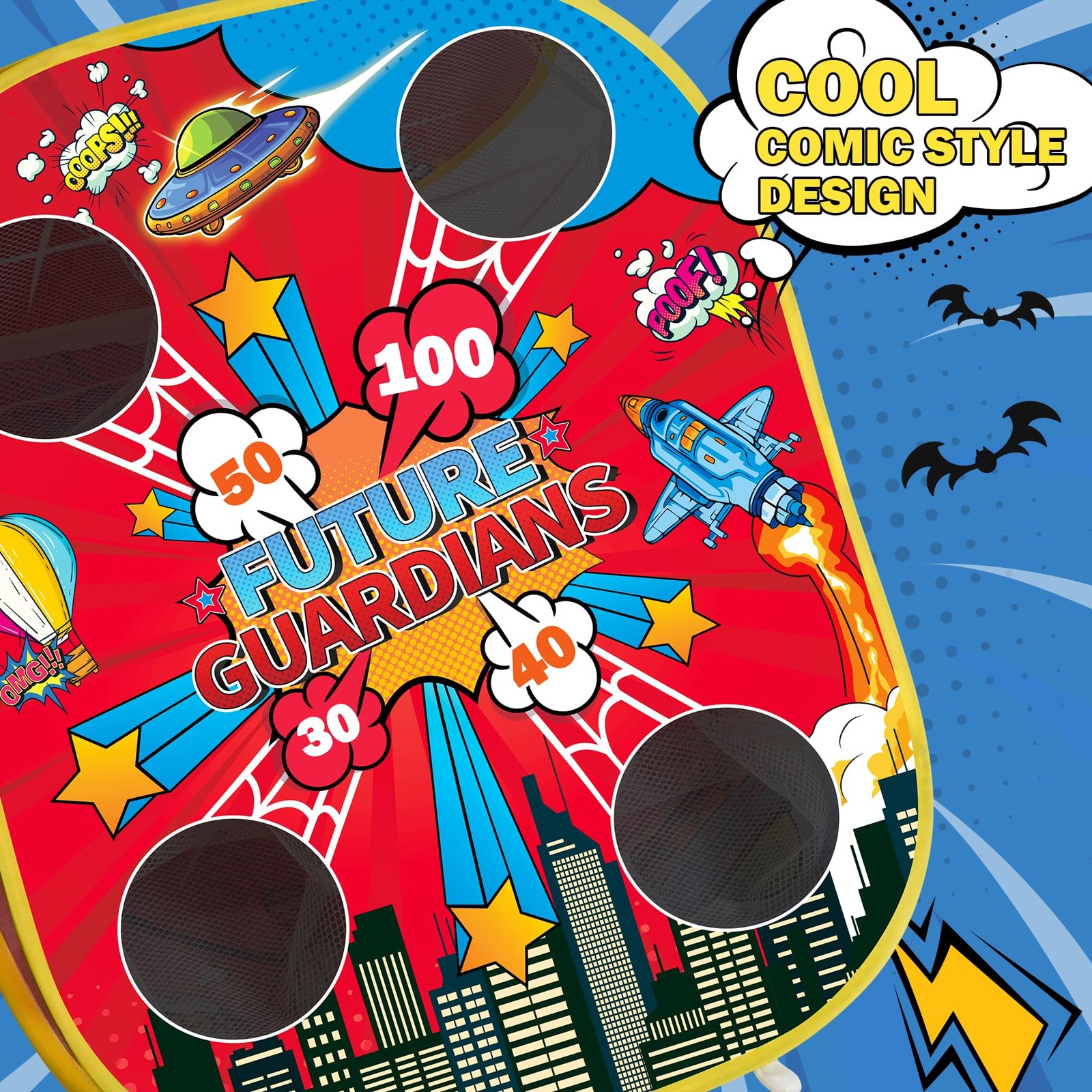 Spider Bean Bag Toss Game for Kids – 3-in-1 Cornhole Board Outdoor Toys for T...