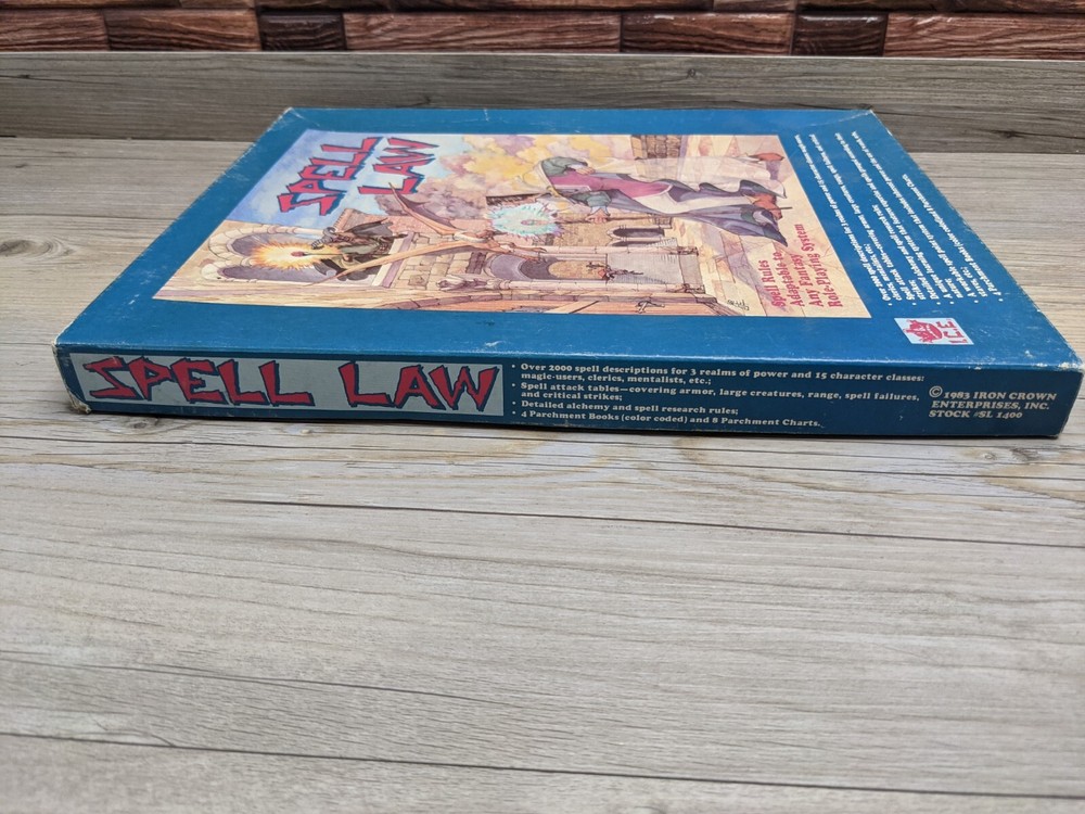 Spell Law Box Set Iron Crown Ent. 1981 Spell Rules for Role-Playing System Comp