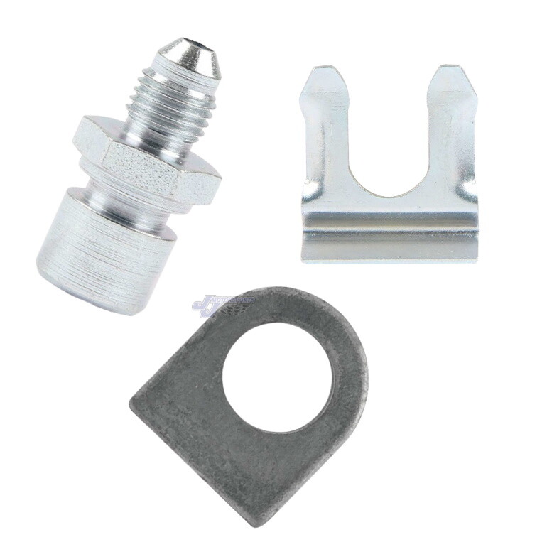 Brake Fitting Adapter Kit 3/16 Line to - 4 AN