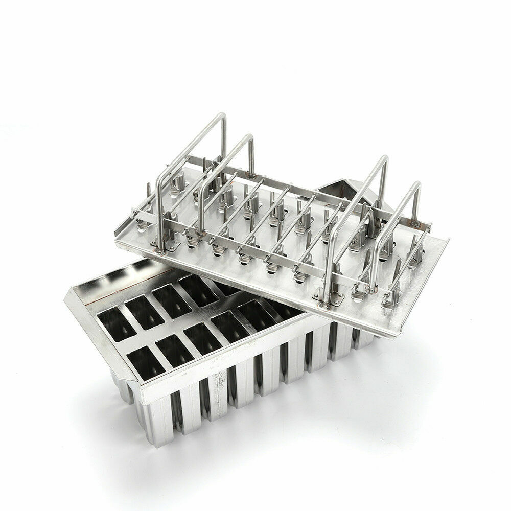 20x Stainless Steel Molds Ice Pop Lolly Ice Cream Stick Holder Mold Top
