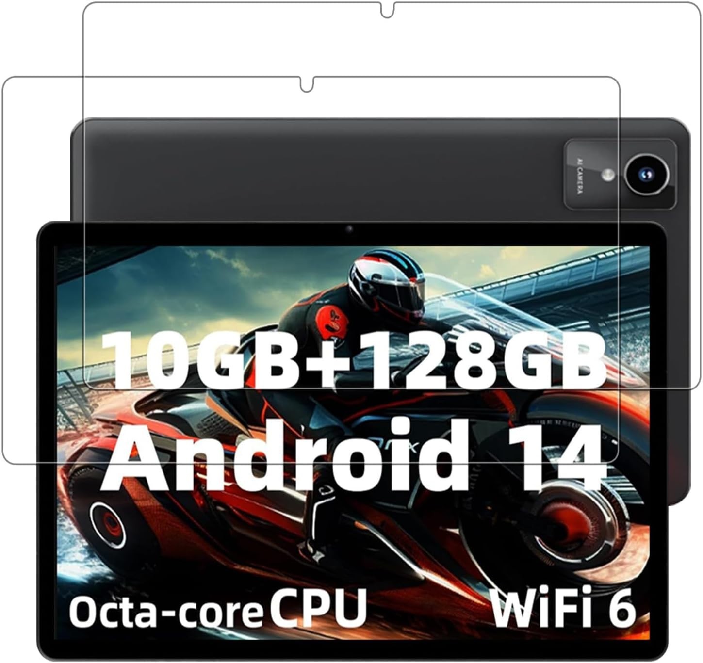 (2 Pack) Aobante 10 Inch Tablet Android 15 10.1" Screen Protector Tempered Glass