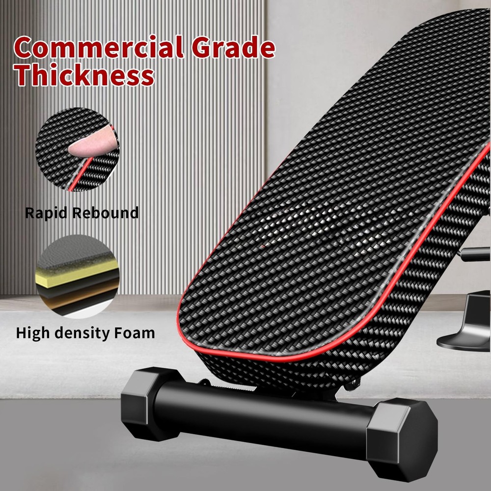 Z ZHICHI Adjustable Weight Bench multi-function Workout Bench for Home Gym,Fo...