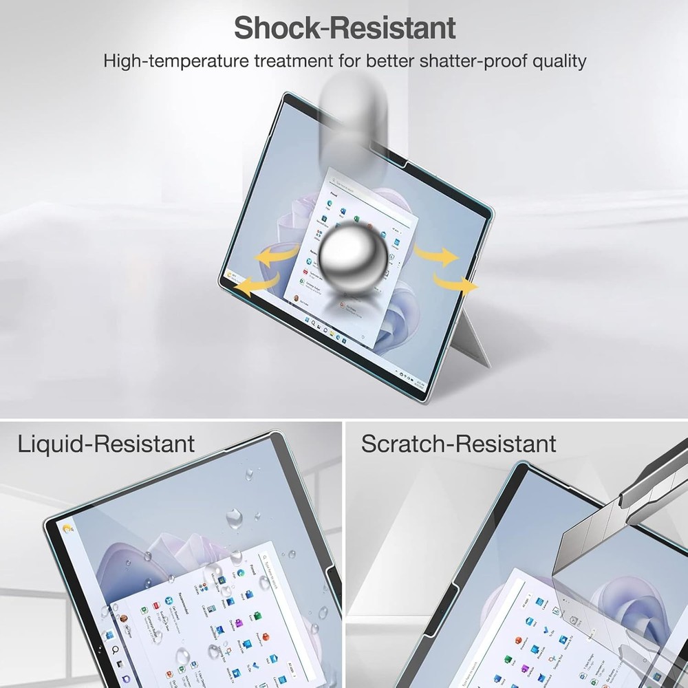 ProCase 2 Pack Screen Protector for Surface Pro 11/10/9 13 inch; Clear