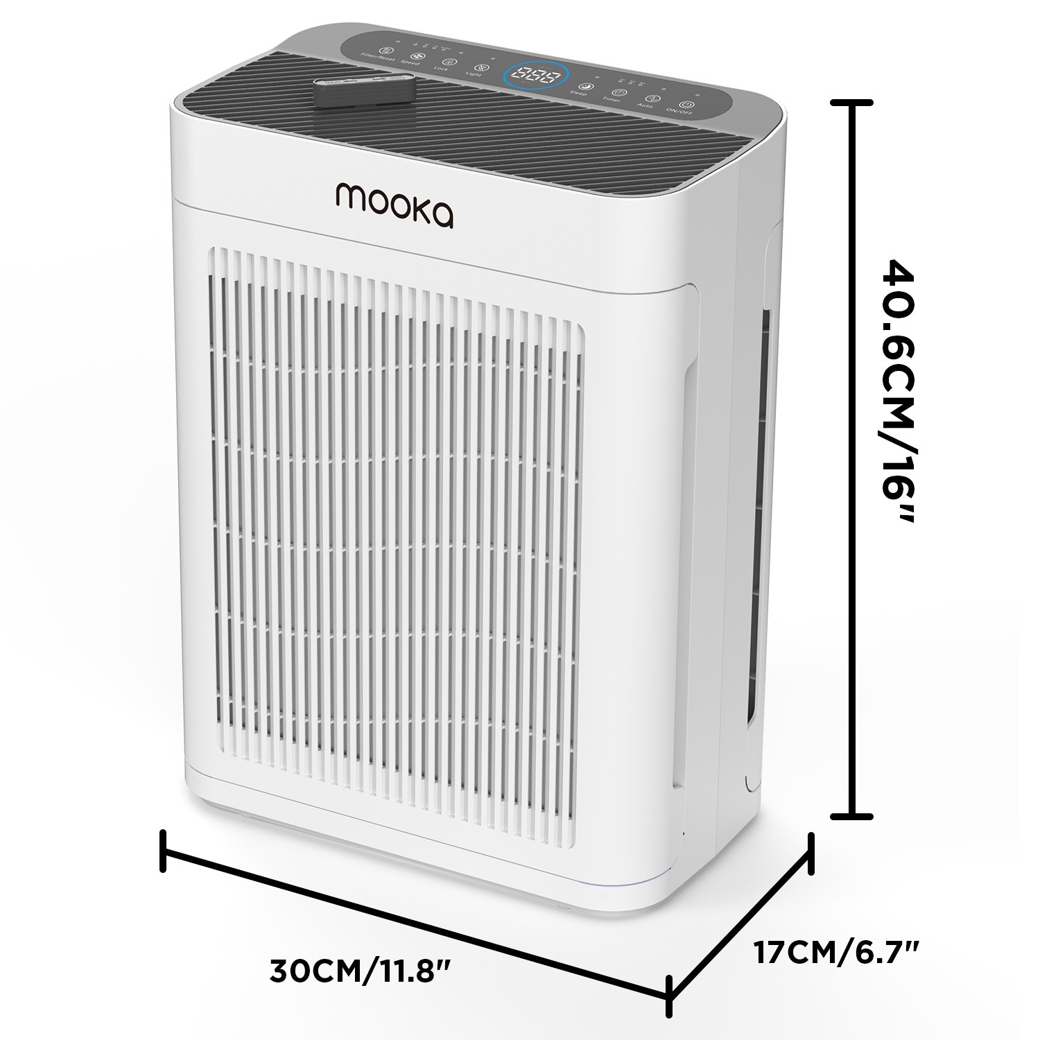 MOOKA Air Purifiers for Home Large Room 2200Sq.Ft w/ Washable Filter Dual Intake