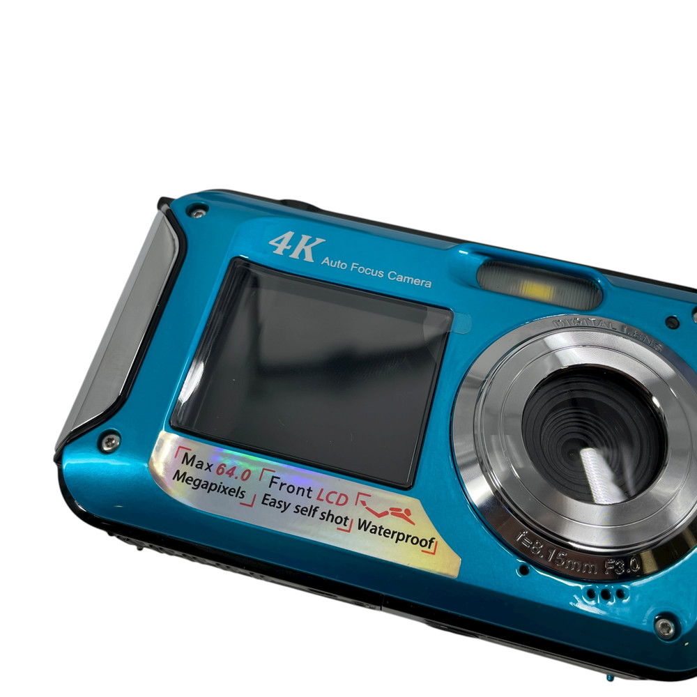 4K Underwater Camera 11FT Waterproof Camera Blue #NO8501 (AR)
