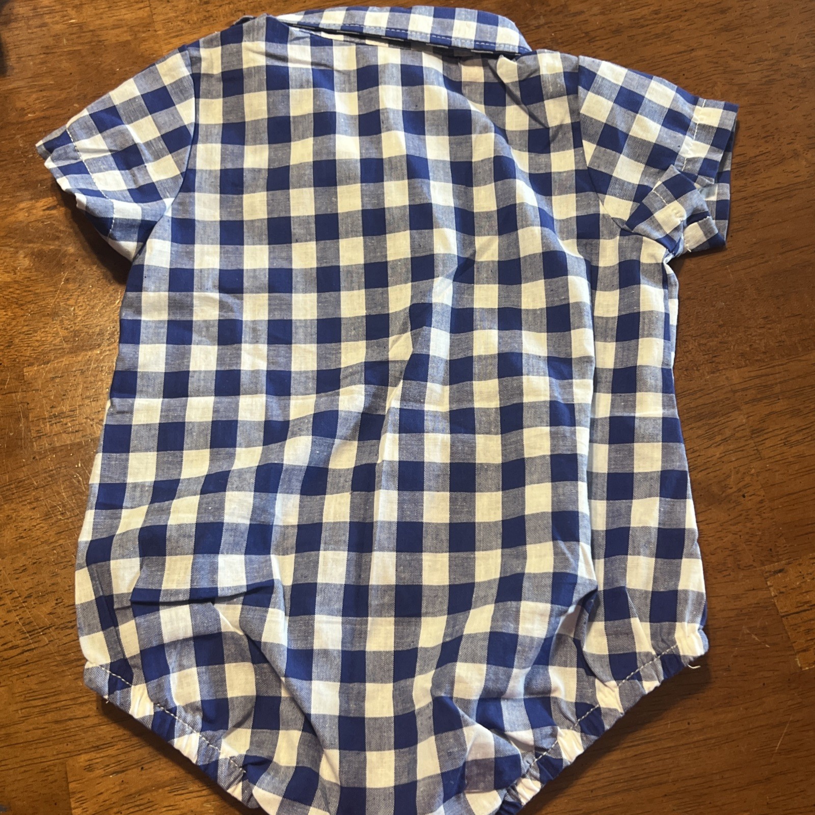 Boys 6M 6 Months Easter Bunny Clothes Plaid Blue