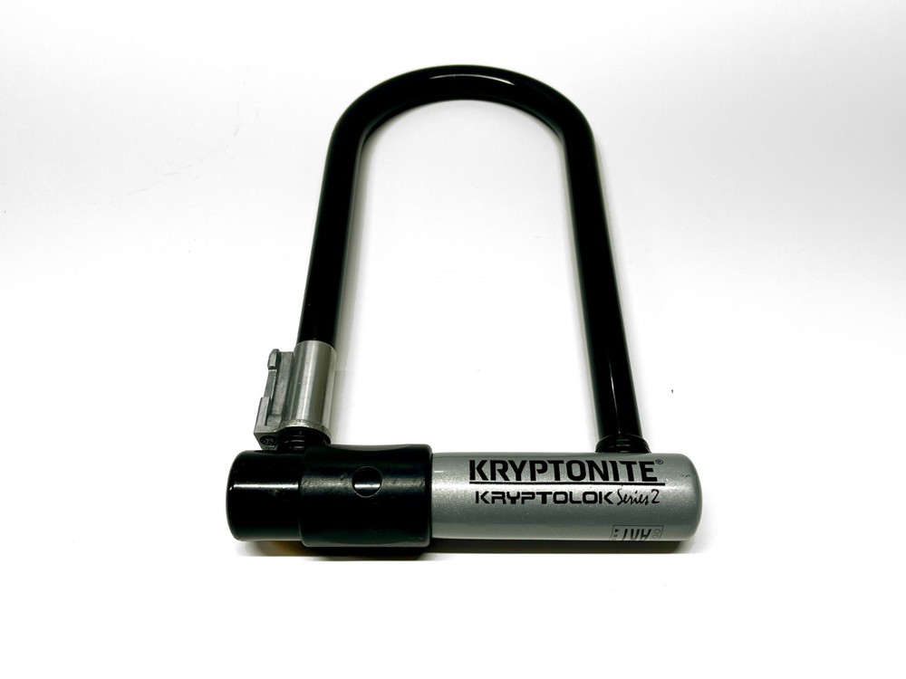 Kryptonite Kryptolok Standard Bike U-Lock w/ 4ft Security Cable, Bracket & Keys