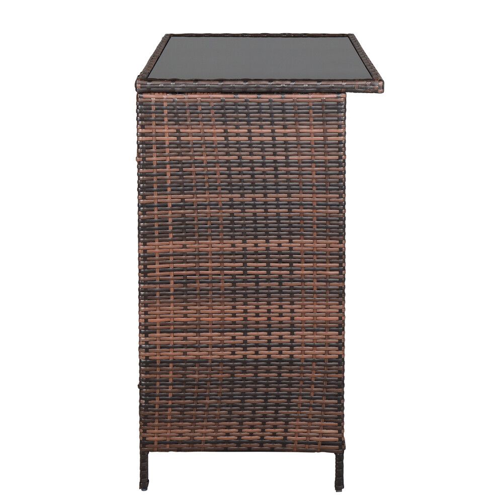 Bar Table And Bar Stool Three-Piece Set Brown Gradient