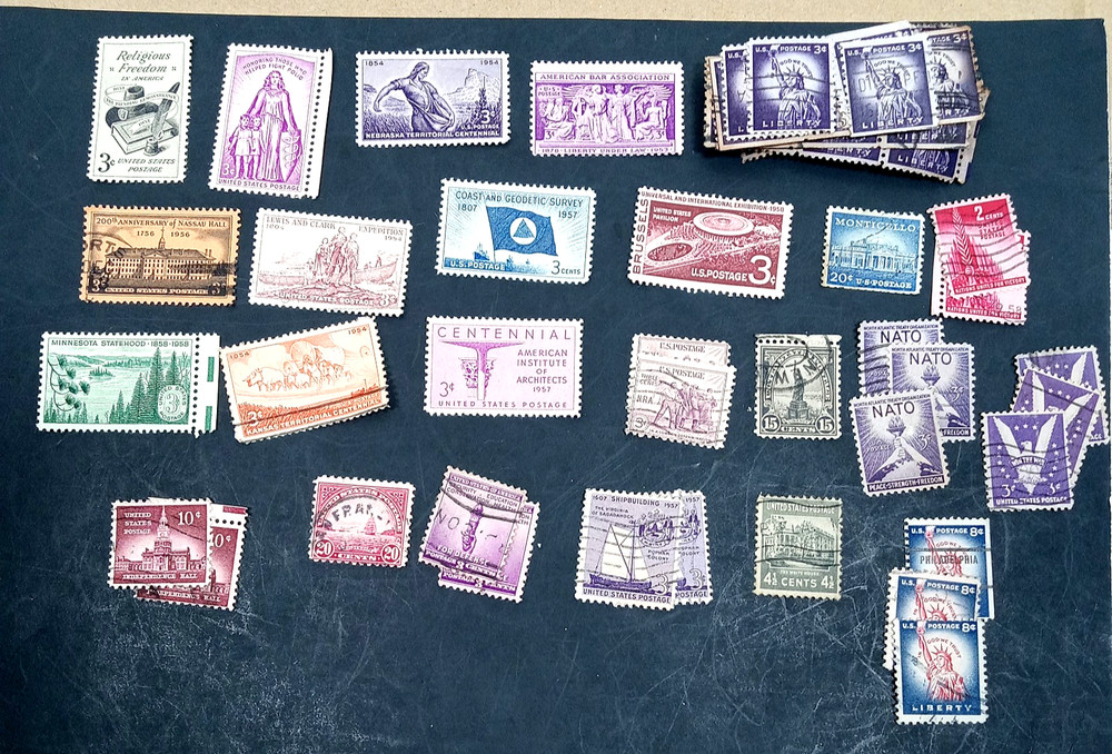 Lot of US State Stamps with Various Institutions and Events