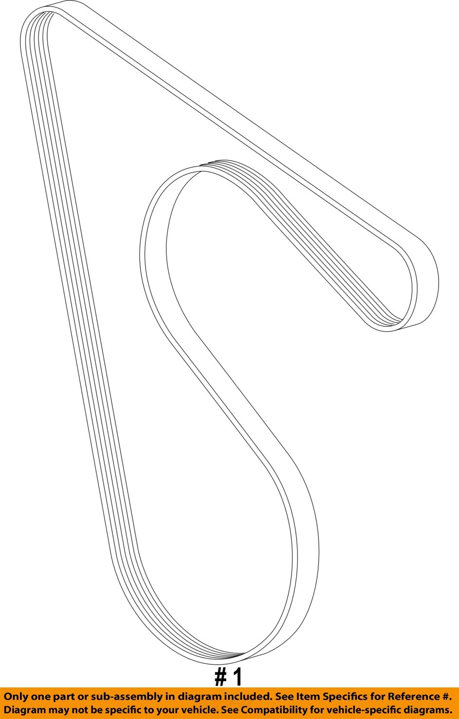 2020-2022 SILVERADO SIERRA 5.3 6.2 SERPENTINE BELT W/P ALT NEW GM # 12669858