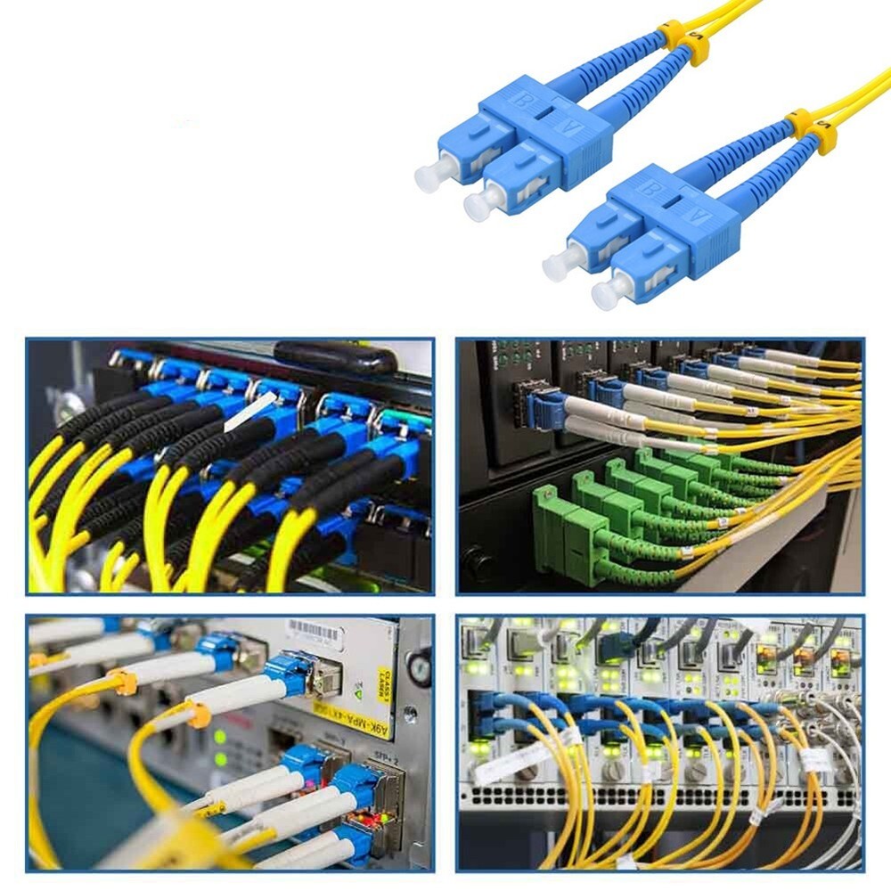 5M 16FT SC to SC Duplex Single Mode 9/125 Fiber Optic Optical Patch Cable Cord